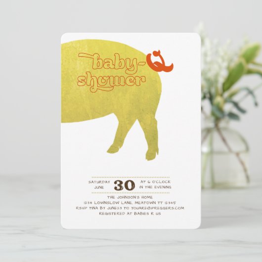 Einladung der Babydusche (Stehend Vorderseite)