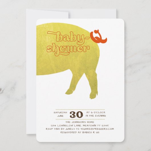 Einladung der Babydusche (Vorderseite)