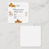 Einladung der Babydusche (Vorne/Hinten)