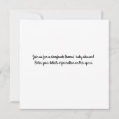 Einladung der Babydusche (Rückseite)