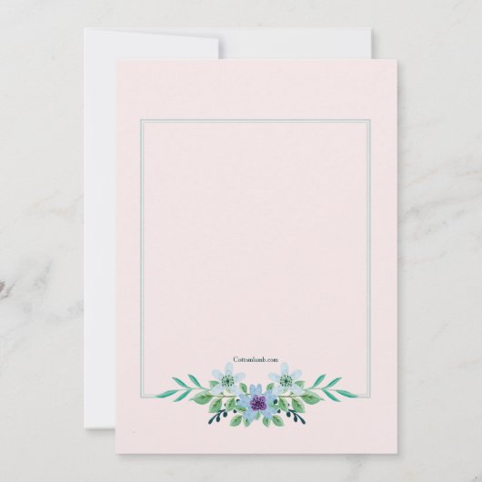 Einladung der Babydusche (Rückseite)