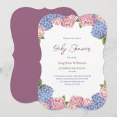 Einladung der Babydusche. (Vorne/Hinten)