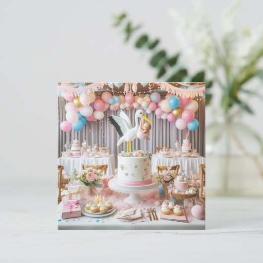 Einladung der Babydusche (Stehend Vorderseite)