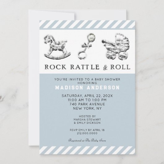 Einladung der Babydusche (Vorderseite)