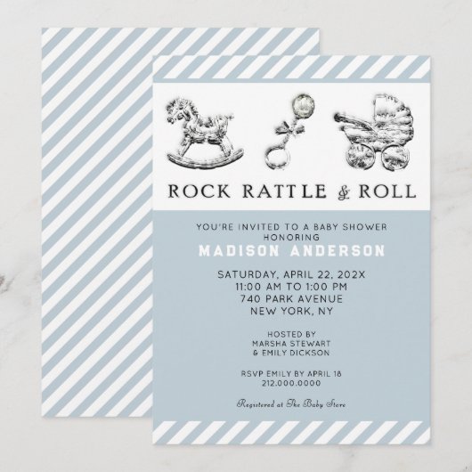 Einladung der Babydusche (Vorne/Hinten)