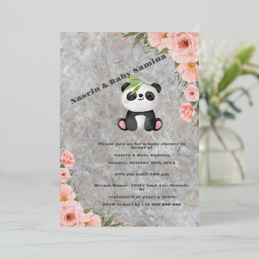 Einladung der Babydusche (Stehend vorne)