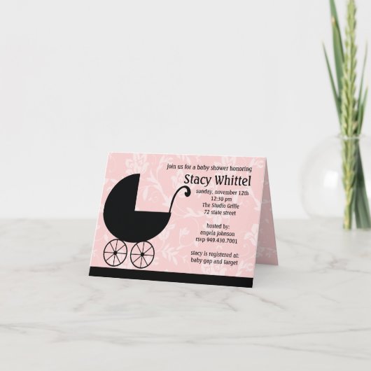 Einladung der Babydusche (Vorderseite)