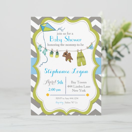 Einladung der Babydusche (Stehend Vorderseite)