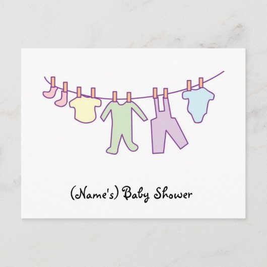 Einladung der Babydusche (Vorderseite)
