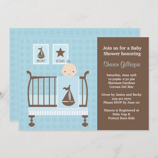 Einladung der Babydusche (Vorne/Hinten)