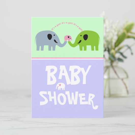 Einladung der Babydusche (Stehend Vorderseite)