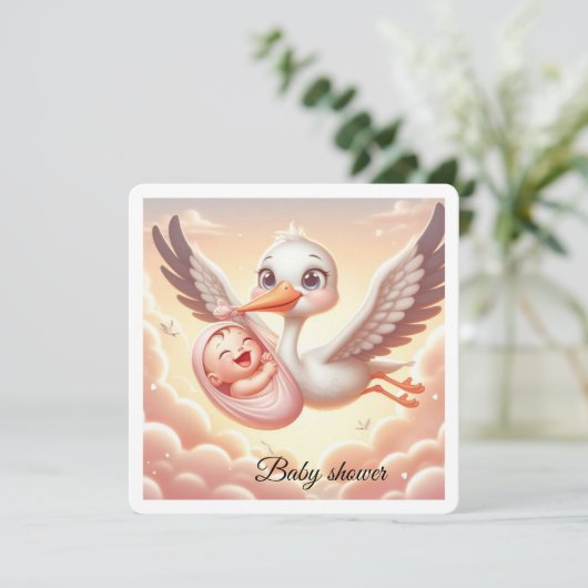 Einladung der Babydusche (Stehend Vorderseite)