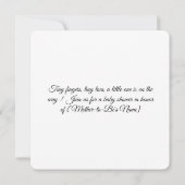 Einladung der Babydusche (Rückseite)