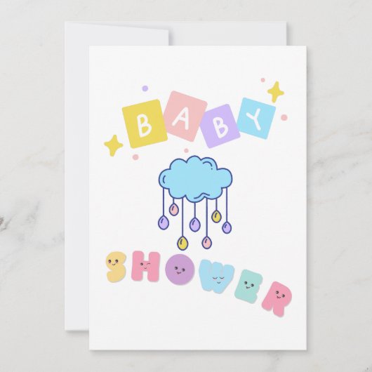 Einladung der Babydusche (Vorderseite)