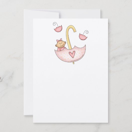 Einladung der Babydusche (Rückseite)