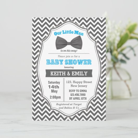 Einladung der Babydusche (Stehend Vorderseite)