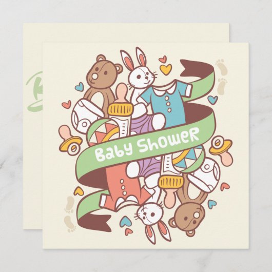 Einladung der Babydusche (Vorne/Hinten)