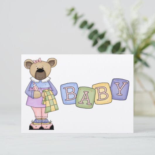 Einladung der Babydusche (Stehend Vorderseite)