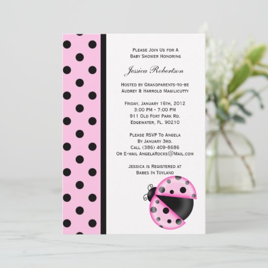 Einladung der Babydusche (Stehend Vorderseite)