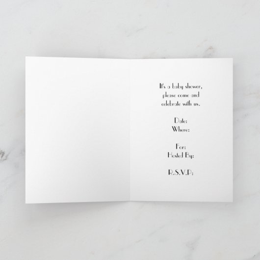 Einladung der Babydusche (Innenseite)