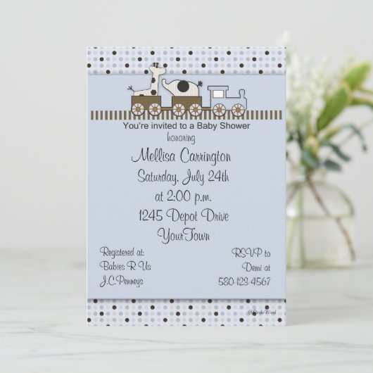 Einladung der Babydusche (Stehend Vorderseite)