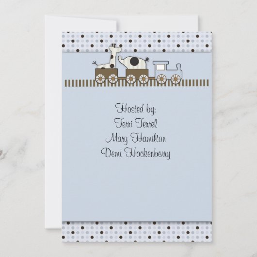 Einladung der Babydusche (Rückseite)