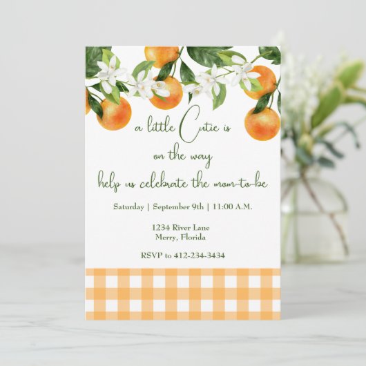 Einladung der Babydusche (Stehend Vorderseite)