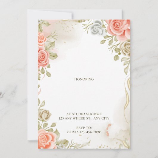 Einladung der Babydusche (Rückseite)