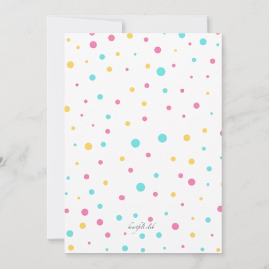 Einladung der Babydusche (Rückseite)