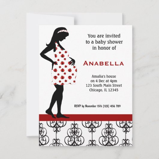 Einladung der Babydusche (Vorderseite)