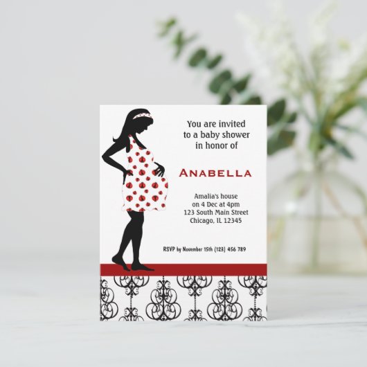 Einladung der Babydusche (Stehend Vorderseite)