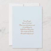 Einladung der Babydusche auf und ab (Rückseite)