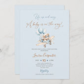 Einladung der Babydusche auf und ab (Vorne/Hinten)