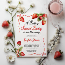 Einladung der Babydusche | Berry Sweet Einladung