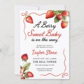Einladung der Babydusche | Berry Sweet Einladung (Vorderseite)