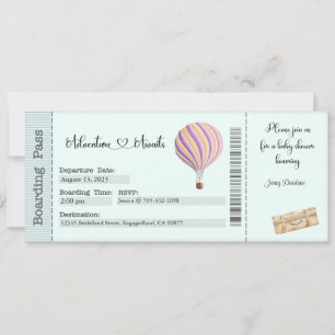 Einladung der Babydusche, Erlebnis erwartet