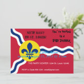 Einladung der Babydusche, Flagge von St. Louis (Stehend Vorderseite)