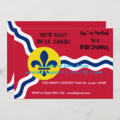 Einladung der Babydusche, Flagge von St. Louis (Vorne/Hinten)