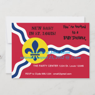 Einladung der Babydusche, Flagge von St. Louis