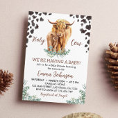 Einladung der Babydusche Highland Cow