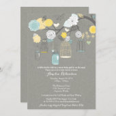 Einladung der Babydusche - Käfige und Jars (Vorne/Hinten)