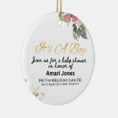 Einladung der Babydusche Keramik Ornament (Rechts)