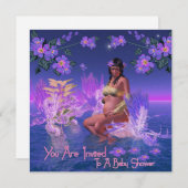 Einladung der Babydusche mit der American African (Vorne/Hinten)