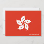 Einladung der Babydusche mit der Flagge Hongkongs (Rückseite)