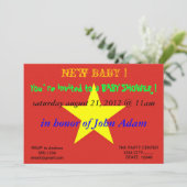 Einladung der Babydusche mit der Flagge Vietnams (Stehend Vorderseite)