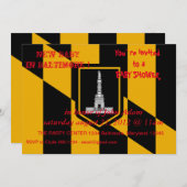 Einladung der Babydusche mit der Flagge von Baltim (Vorne/Hinten)