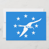 Einladung der Babydusche mit der Flagge von Corpus (Rückseite)