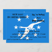 Einladung der Babydusche mit der Flagge von Corpus (Vorne/Hinten)