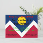 Einladung der Babydusche mit der Flagge von Denver (Stehend Vorderseite)