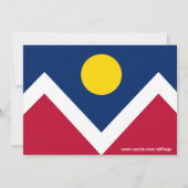 Einladung der Babydusche mit der Flagge von Denver (Rückseite)